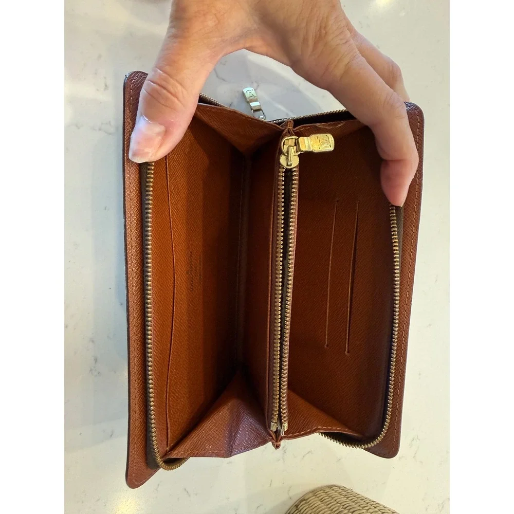 Louis Vuitton‎ Zippy Wallet Monogram Canvas Brown Long Zip Around Wallet Spain